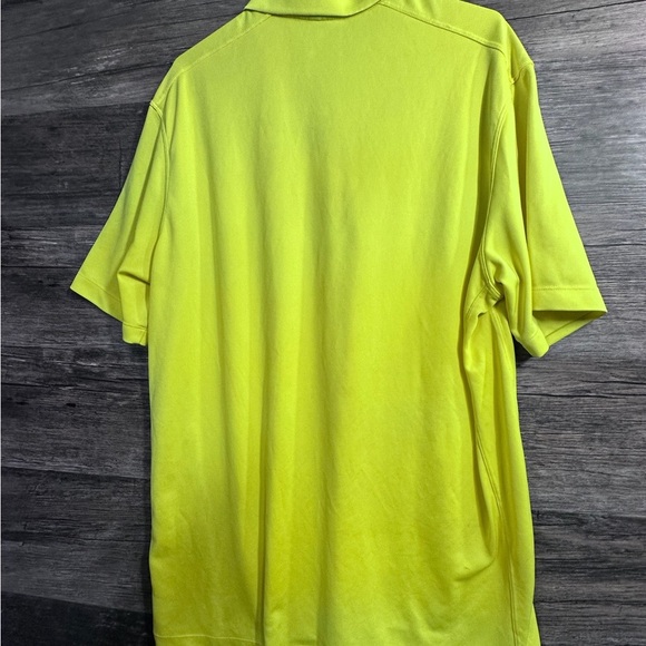 Nike DriFit Golf Men's Vibrant Lime Yellow Polo Shirt - Picture 5 of 7